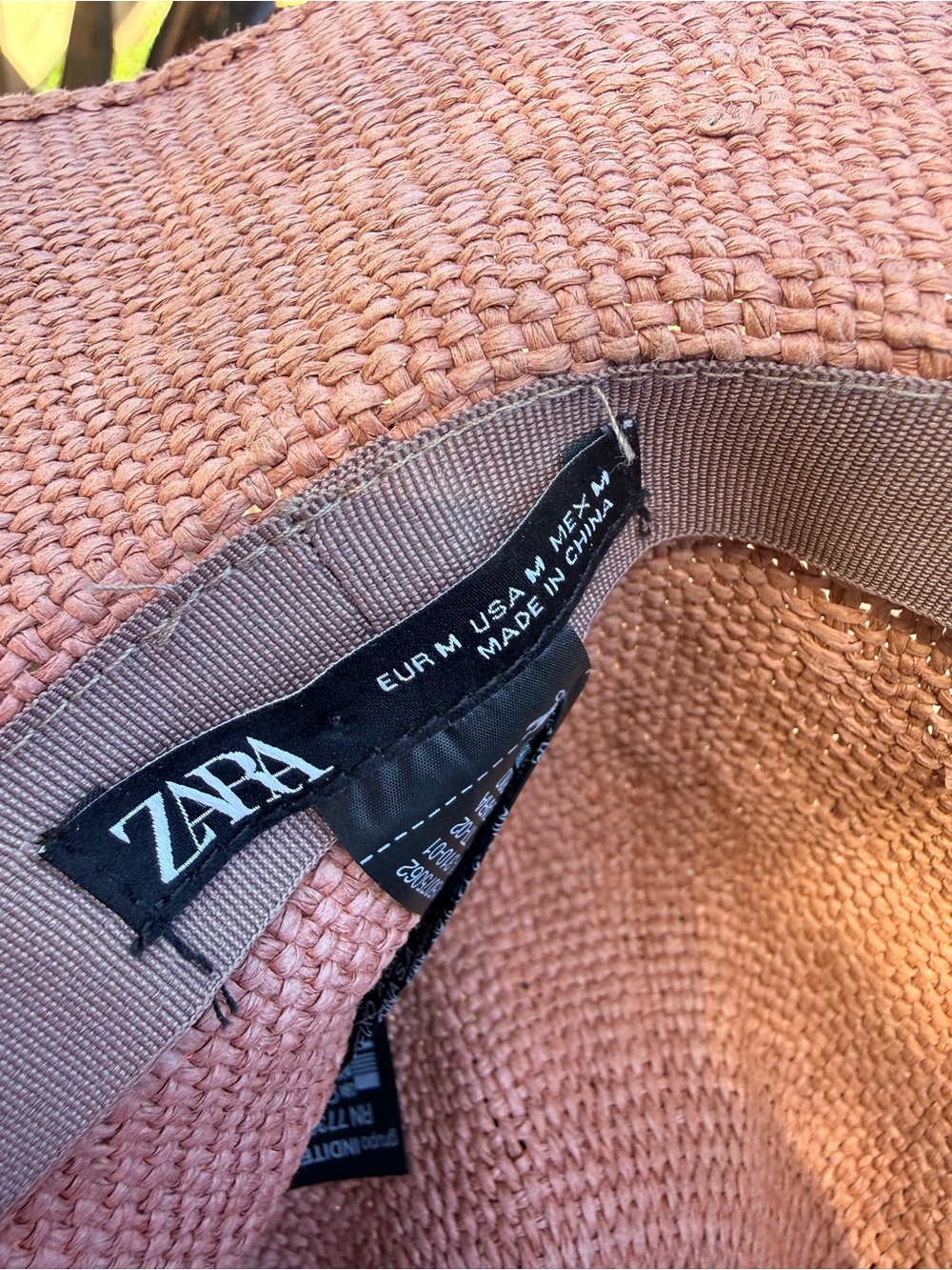 Women's Zara Pink Straw woven Sun Hat - Lightweight Summer - Picture 5 of 5